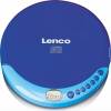 Lenco CD-011 blue Portable CD player Discman battery with headphones